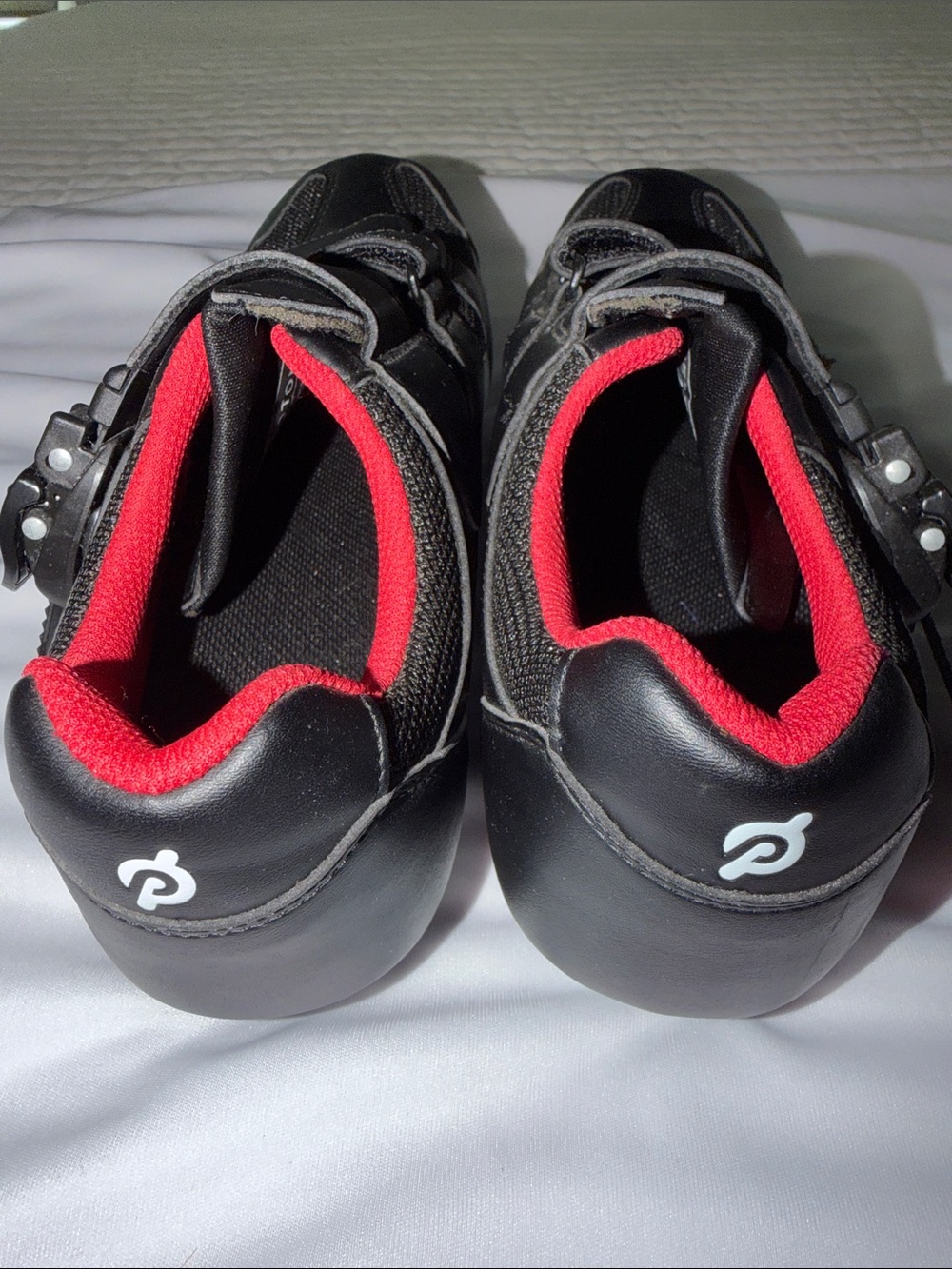 Peloton Black Cycling Shoes with Red Lining - Picture 6 of 10